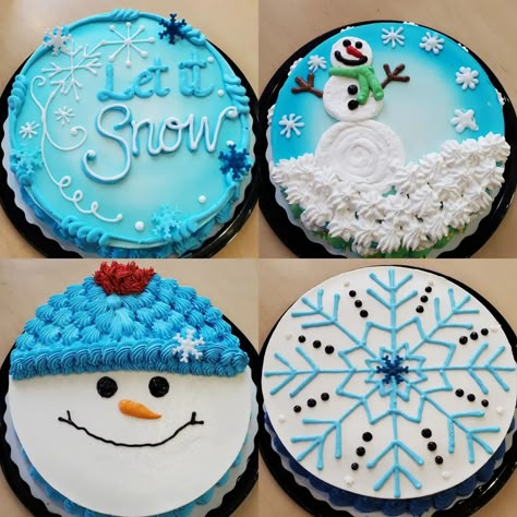 Christmas Decor Cake, Winter Cakes Ideas, Christmas Cake Buttercream, Christmas Bento Cake Design, Winter Themed Cakes, December Birthday Cake Ideas, Winter Birthday Cakes, Xmas Cake Decorating Ideas, Christmas Decorated Cakes