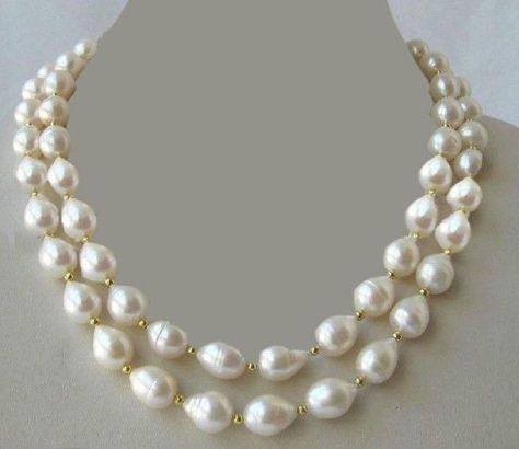 >> Click to Buy << NOBLEST 36''11-14MM NATURAL SOUTH SEA GENUINE WHITE PEARL NECKLACE  #Affiliate Wedding Jwellary, White Baroque Pearl Necklace, South Sea Pearl Necklace, Pearl Necklace Designs, Long Pearl Necklaces, Indian Necklace, White Pearl Necklace, Beaded Jewellery, Pearl Jewelry Necklace