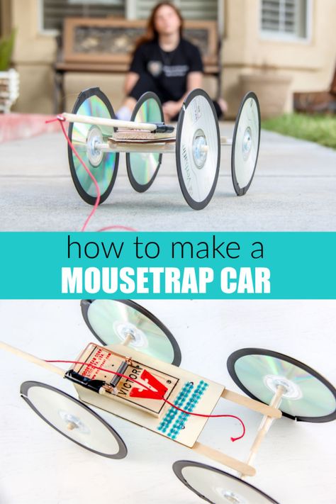 How to make an easy mousetrap car that goes over 6 meters Car Diy Ideas, Mouse Trap Car, Mousetrap Car, Mutual Activities, Physics Projects, Car Diy, Mouse Trap, Car Craft, Mouse Traps