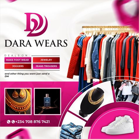 Flyer Design Cloth Sales Flyer Design, Boutique Flyer Design Social Media, Bappa Banner, Wears Flyer Design, Fashion Banner Design Ideas, Clothing Flyer Design, Boutique Flyer Design, Fashion Design Flyer, Fashion Flyer Design