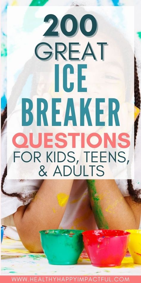 The best ice breaker questions and game for kids or adults at work. Plus good ice breakers for teenagers, women, and virtual meetings. It's time to break out of your shell and get to know someone new! #breaktheicegames #gettingtoknowyou Ice Breaker Team Building, Games For Meetings, Fun Ice Breakers For Women, Yes Or No Ice Breaker Questions, Ice Breaker For Adults, Fun Meeting Games, Fun Icebreaker Questions, Good Ice Breaker Questions, Break The Ice Questions