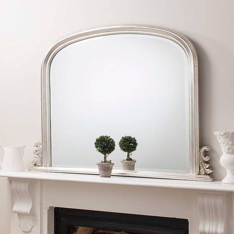 Silver Regency Overmantel Mirror Overmantel Mirror, Mantel Mirror, Above Fireplace, Wayfair Uk, Mantle Mirror, Mantel Mirrors, Overmantle Mirror, Full Length Mirror Wall, Wall Lanterns