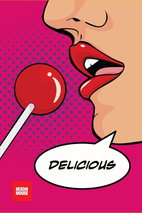 Lips Lollipop Drawing, Pop Art Lollipop, Lolipop Art, Pop Art Branding, Pop Art Candy, Candy Drawing, Pop Art Lips, Lips Art Print, Hostels Design