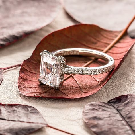 Tacori Engagement Rings, Emerald Cut Engagement, Ring Styles, Beautiful Wedding Rings, Emerald Engagement Ring Cut, Stunning Engagement Ring, Beautiful Engagement Rings, Emerald Engagement, Engagement Ring Cuts