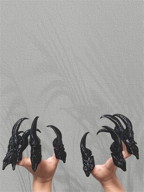 Hand Claws, Hand Props, Claw Gloves, Black Technology, Black Ghost, Gloves Black, Black White Fashion, Women's Costumes, Halloween Cosplay