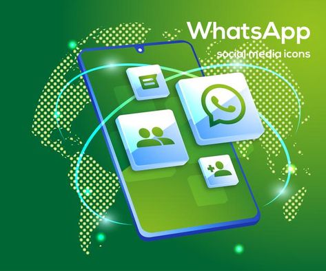 Whatsapp Illustration, About Whatsapp, Vector Whatsapp, Facebook Post Template, Facebook Design, Media Icon, 3d Icons, Social Media Logos, Social Media Facebook