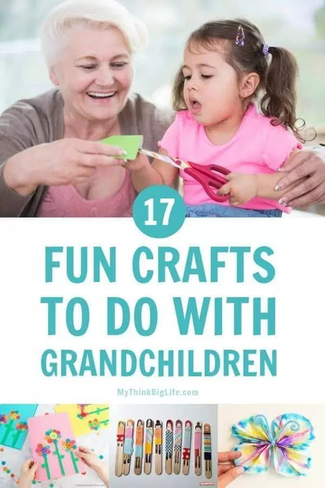 Looking for an activity for you and your grandkids? Use this handy list of 17 fun crafts to do with grandchildren and start creating many awesome memories. Grandchildren Sleepover Ideas, Fun With Grandkids Ideas, Fun Things To Do With Grandkids Ideas, Activities With Grandkids, Activities With Grandparents, Grandkids Sleepover Ideas, Grandparent Camp Ideas, Activities To Do With Grandkids, Fun Things To Do With Grandkids