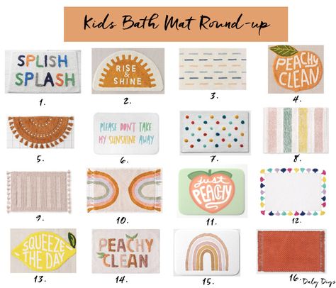 Kids Bath Mats, Kids bathroom rug, cute bath mat, kids text bath mat Kids Bathroom Rugs, Amazon Kids Bathroom, Fun Bathroom Mats, Kids Bathroom Rug, Fun Bath Mat, Pillowfort Bathroom, Neutral Kids Bathroom, Bathroom Ideas For Kids, Colorful Bathroom Rugs