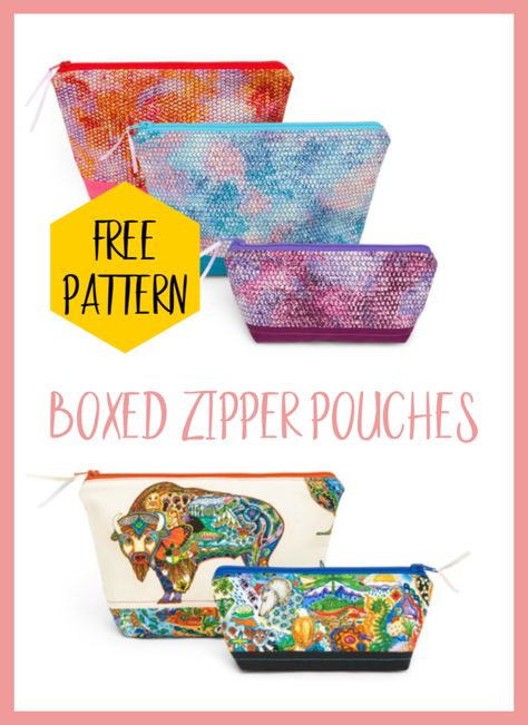 Zipper Pouch Pattern, Unique Pouch, Purse Sewing Patterns, Notions Bag, Gifts For Anyone, Zipper Pouches, Sewing Purses, Novelty Fabric, Pouch Pattern