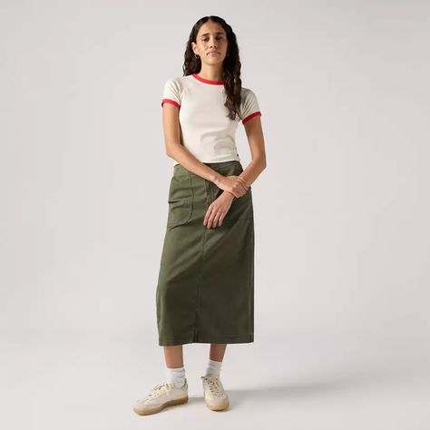 Surplus Skirt - Tan | Levi's® US Mens Jeans Guide, Levis Outfit, Utility Skirt, Jeans Bootcut, Levis Women, Overall Dress, Green Skirt, Sweater And Shorts, Girls Jeans