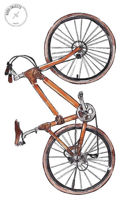 Good Objects, Objects Illustration, Bicycle Illustration, Bike Tattoos, Bike Drawing, Bike Sketch, Bike Illustration, Perspective Drawing Lessons, Bike Bike