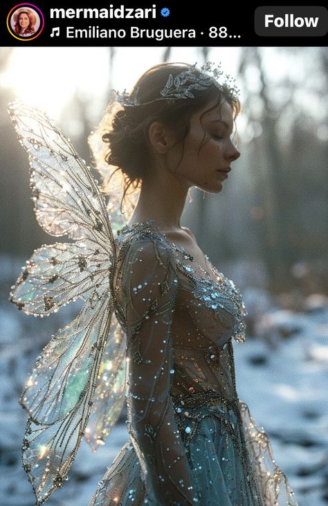 Fairy Queen Aesthetic, Water Faerie, Water Fae, Fae Costume, Faerie Aesthetic, Queen Aesthetic, Fairy Pictures, Fairy Queen, Snow And Ice