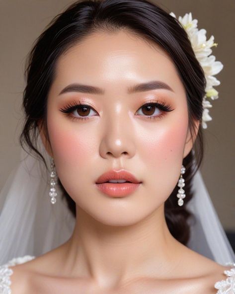 40 Bridal Makeup Looks : Romantic Rose Glow 1 - Fab Mood | Wedding Color, Haircuts & Hairstyles | Nails | Colours Wedding Makeup Soft Glam, Soft Bridal Makeup, Fab Mood, Mood Wedding, Korean Bride, Wedding Color Schemes Spring, Pink Glamour, Beach Wedding Colors, Makeup Soft