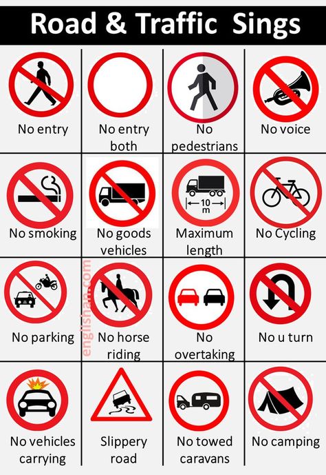 Traffic Signs And Meanings, Learning Driving, Traffic Signs And Symbols, Test Notes, Traffic Sign Boards, Road And Traffic Signs, All Traffic Signs, Traffic Symbols, Road Safety Poster