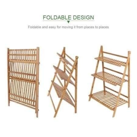 Simple Garden Furniture Ideas, Plant Stand Outdoor, Garden Diy Furniture, Bamboo Flower, Craft Fair Booth Display, Shelf Stand, Making Plant Pots, Support Pour Plante, Craft Fairs Booth