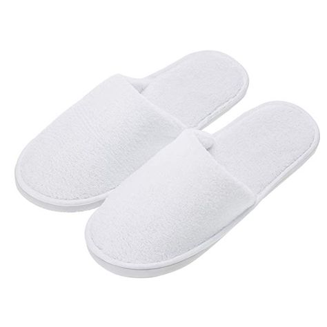 Amazon.com | echoapple 5 Pairs of Deluxe Closed Toe White Slippers for Spa, Party Guest, Hotel and Travel (Large, White-5 Pairs) | Slippers Guest Slippers, Hotel Slippers, Spa Slippers, White Slippers, Cotton House, Indoor Outdoor Slippers, Cute Slippers, Winter Slippers, Spa Party