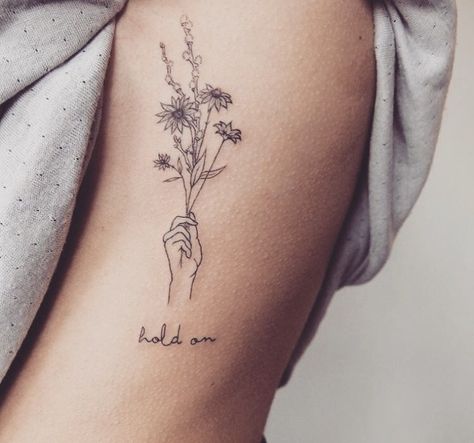 outside right wrist: "sisters are different flowers from the same garden" with my sister (flowers more in hand) Dragons Tattoo, 16 Tattoo, Inner Arm Tattoo, Bouquet Tattoo, Daisy Tattoo, Disney Tattoo, Dainty Tattoos, Disney Tattoos, Little Tattoos