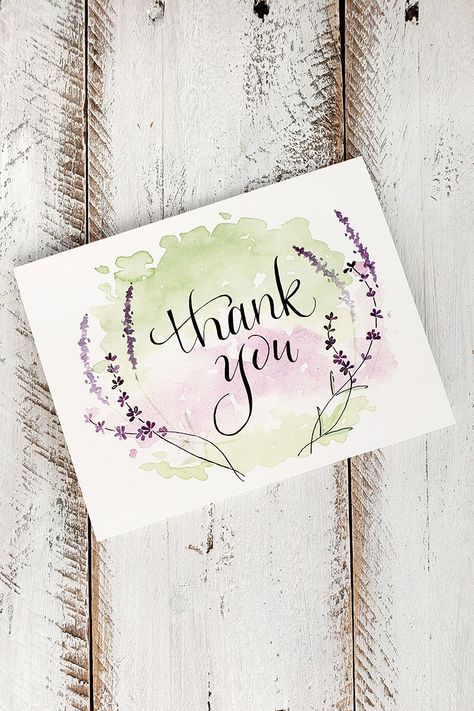 set of 4 cards with envelopes Thank You Greeting Cards, Cute Thank You Cards, Thank You Greetings, Watercolor Greeting Cards, Work With Me, Notecard Set, Class Projects, Water Colour, Floral Cards