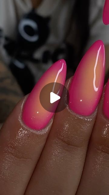 Nail Mix-A-Lot on Instagram: "She wanted bright & pretty sunset vibes & here we are ten fingers later & 7 years later 🥰 . . #loyalty #nailsnailsnails #airbrush #aura #auranails #almondnails #fyp #dfwnails" How To Aura Nails, Nail Airbrush, Bright Aura Nails, How To Do Aura Nails Without Airbrush, Airbrush Nails Designs, Sunset Aura Nails, Orange Aura Nails, Aura Nails Pink And Orange, Airbrush Nail Designs