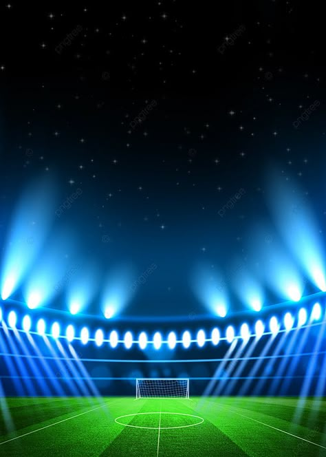 Football Field Background, Blue Spotlight, Field Background, Football Background, Black And Blue Wallpaper, Poster Flat, Technology Posters, Business Poster, Bokeh Background