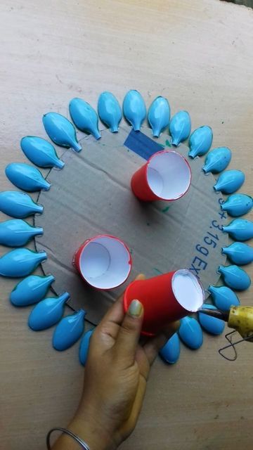 Paper Diya, Diya Holder, Plastic Spoons, October 29, Paper Cups, Diwali Decorations, Paper Cup, Diwali, On Instagram