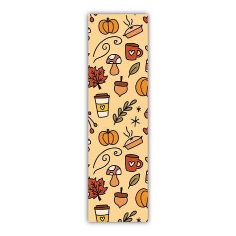 item: fall pattern bookmarkwhy you'll love it: track your pages in style and with the season with this fun fall bookmark!if you could see it IRL: 2x7" double-sided bookmark (print is nearly identical on each side). Vibrant colors printed on rigid cardstock. October Bookmarks, Fall Bookmark Ideas, Fall Bookmarks Free Printable, Fall Bookmarks, Printed Bookmarks, Bookmark Print, Autumn Bookmark, Bookmark Christmas, Pattern Bookmark