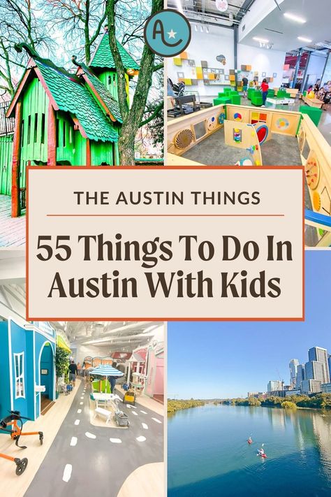 Visiting Austin with kiddos? This city happens to be one of the best cities in the country for a family trip. From swimming holes to kids museums, EPIC parks and a ton of places to eat that the kids will love, you're going to have an absolute blast in Austin Texas. For 55 fun and creative ideas of things to do in Austin with kids, check out this guide! Austin Tx With Kids, Austin Texas Things To Do Family, Best Things To Do In Austin Texas, Fun Things To Do In Austin Texas, Texas Family Vacation Ideas, Things To Do In Austin Texas With Kids, Things To Do In Austin Texas, Austin Texas Things To Do, Austin Texas With Kids