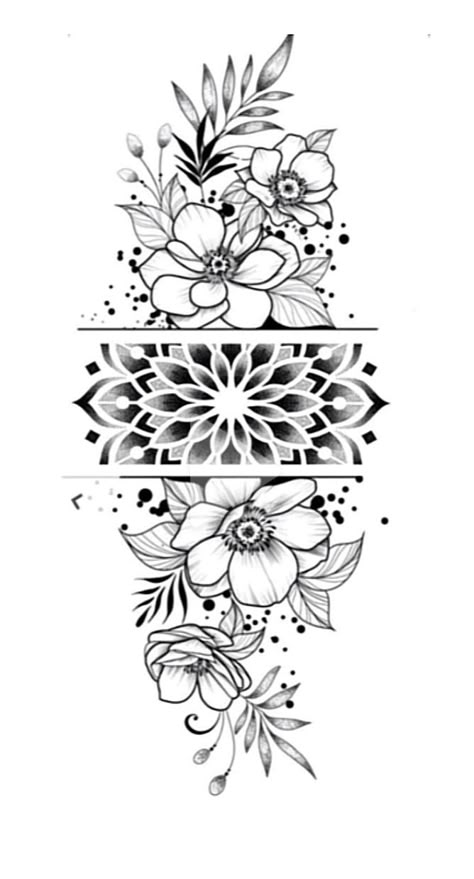 Floral Forearm Tattoo, Women Tattoo Design, Tatuaje Studio Ghibli, Tato Mandala, Mandala Tattoos For Women, Mandala Flower Tattoos, Buddha Tattoo Design, Flower Tattoo Ideas, Thigh Piece