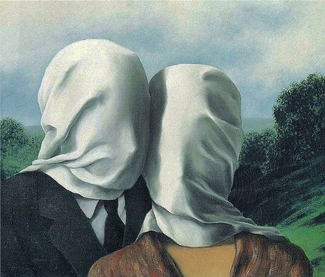 Art History Gallery on Instagram: “René Magritte (1898 - 1967): The Lovers (I), 1928, oil on canvas, 54.2 x 73 cm, National Gallery of Australia, Canberra . . 'The Lovers…” Rene Magritte The Lovers, Rene Magritte Art, Magritte Paintings, Magritte Art, Jean Arp, Couples Canvas, Edouard Vuillard, Magna Carta, René Magritte