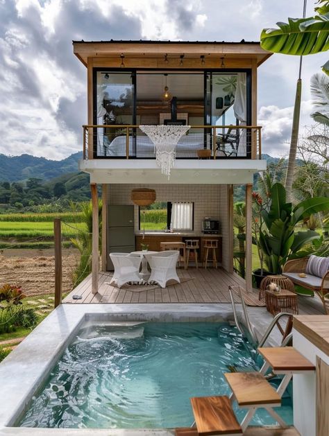 Hannah Aesthetic, Photography House, Hotel Bali, Bahay Kubo, Tropical House Design, Small Villa, Bali House, Modern Small House Design, Cottage Style House Plans