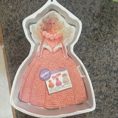 Vintage Barbie cake Pan By wilton - Cake Pans & Molds - Van Wyck, South Carolina | Facebook Marketplace 2 Layer Cakes, Wilton Cake Pans, Little Pony Cake, Doll Skirt, Pan Cake, Barbie Cake, Wilton Cakes, Character Cakes, Barbie Birthday