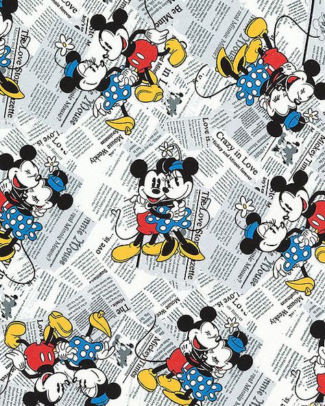 Mickey & Minnie - Allover the News - White Wallpaper Iphone Mickey Mouse, Mickey Mouse Ideas, Vintage Wallpaper Iphone, Mickey Mouse Wallpaper Iphone, Mickey Mouse Images, Mickey Mouse Pictures, Karakter Disney, Mickey Mouse Wallpaper, Mickey Party