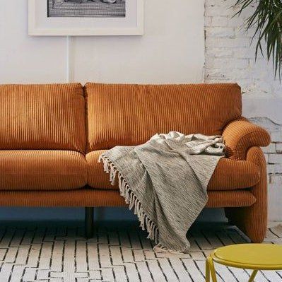 Corduroy Couch Check more at https://architectureadrenaline.com/corduroy-couch/ Corduroy Furniture, Corduroy Couch, Corduroy Sofa, Brown Couch, Boho Interiors, Tv Room, Architectural Digest, Corduroy Pants, Amazing Architecture