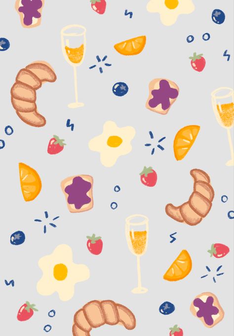 Foodie Wallpapers, Brunch Background Wallpapers, Brunch Background, Brunch Wallpaper, Breakfast Background, Breakfast Color Palette, Breakfast Wallpaper, Breakfast Doodles, Breakfast Wallpaper Aesthetic