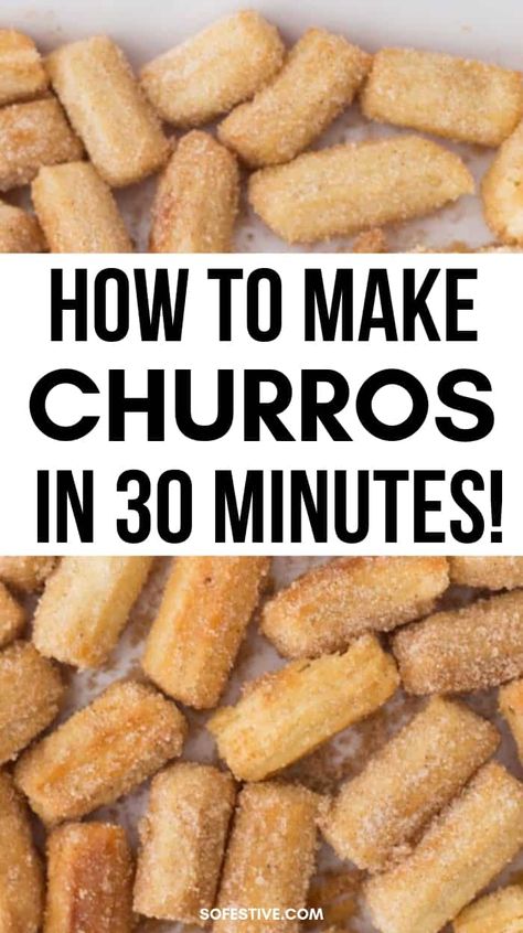 Taco Fiesta Party Food, Churros For Party, Recipes For Churros, Deserts For Party Easy, Churro Cookies Easy, Mexican Fiesta Appetizers, Food For Cinco De Mayo Party, Cinco De Mayo Snack Ideas, Three Esta Food Ideas