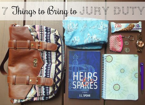 Seven Things to Bring to Jury Duty - I brought most of these and my day went smooth! Great tips!! Thinking Cap, Jury Duty, Picnic Inspiration, Job Ideas, Making Life Easier, Life Tips, The Heirs, Survival Tips, Fashion Books