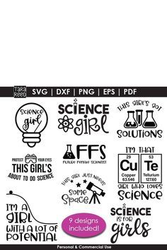 Teacher Appreciation Crafts, Science Girl, Diy Techniques And Supplies, Catchy Phrases, Women Scientists, Back To School Crafts, Science Tshirts, Science Themes, Silhouette Vinyl