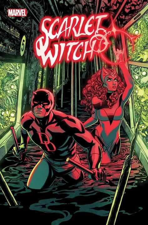 Scarlet Witch #5 Preview: Wanda & Daredevil's Ghost Train Ride Russell Dauterman, Scarlet Witch Comic, Marvel Pics, Comic Script, The Entity, The Scarlet Witch, Couples Cosplay, Red Hulk, Hell's Kitchen