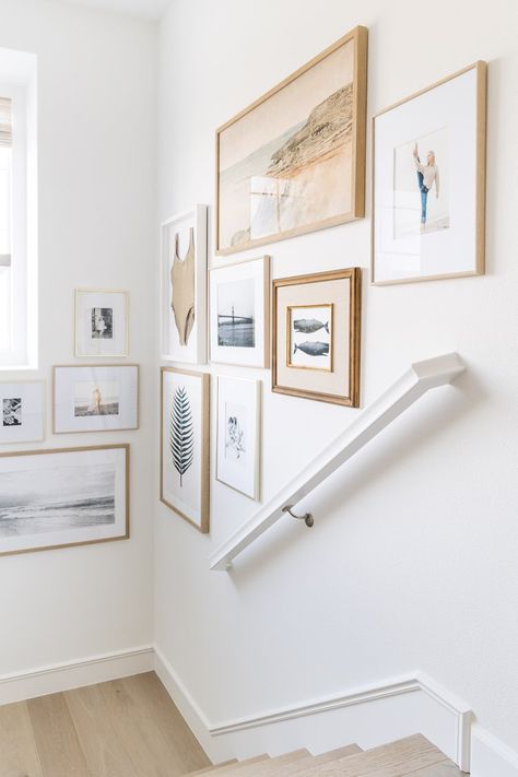 Stair Gallery Wall, Stairs Gallery Wall, Stairway Gallery, Stairway Gallery Wall, Stairway Wall, Gallery Wall Staircase, Stair Art, Pure Salt Interiors, Staircase Wall Decor