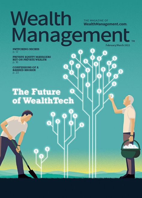 Joey Guidone's new cover for Wealth Management magazine illustrates "The Future of WealthTech." Illustration by JOEY GUIDONE, copyright protected. #illustration #art #coverart #editorial #magazine #wealth #finance #wealthtech #business Editorial Illustration Magazine, Brochure Sample, Illustration Art Design, Music Illustration, Editorial Magazine, Magazine Illustration, Business Magazine, Business Illustration, Wealth Management