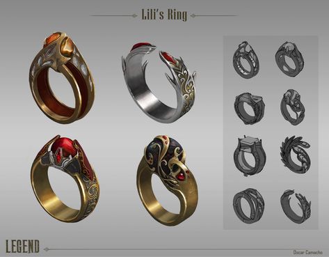 Fantasy Rings Magic, Fantasy Wedding Rings, Fantasy Rings, Android Art, Wedding Rings Art, Medieval Rings, Fantasy Ring, Props Concept, Fantasy Items