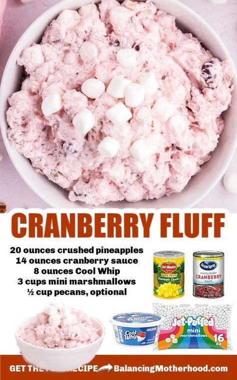 Cranberry Fluff! The... - Dinners, Dishes and Desserts Persnickety Plates, Cranberry Fluff, Cranberry Jello, Cool Whip Desserts, Creamy Fruit Salads, Cranberry Dessert, Easy Apple Crisp Recipe, Jello Dessert Recipes, Kids Plate