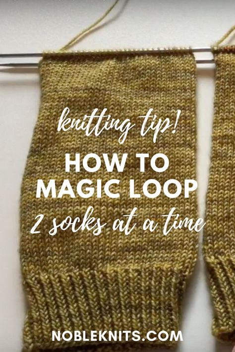 How To: Magic Loop Socks Two at a Time (2aat) How To Knit Two Socks At Once, Knit Two Socks At Once, Christmas Knitting Socks, Free Knitting Pattern Socks, Easy Knit Socks For Beginners, Magic Loop Socks, Magic Loop Knitting, Knitted Stitches, Knitted Socks Free Pattern