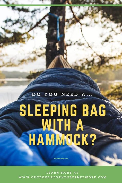 Do you need a sleeping bag with a hammock? When you set out on your very first hammock camping trip, it’s important to keep in mind that this style of camping can be a little more technical than your average tent. You’ll want to make sure you are well prepared. For example, are you going to a hammock-friendly campsite? Do you have proper gear? Do you need a sleeping bag with a hammock? Hammock Sleeping Bag, Tent Life, Sleeping Hammock, Cute Camping Outfits, Hammock Camping Gear, Backpacking Hammock, Dog Hammock, Cool Tents, Bushcraft Camping