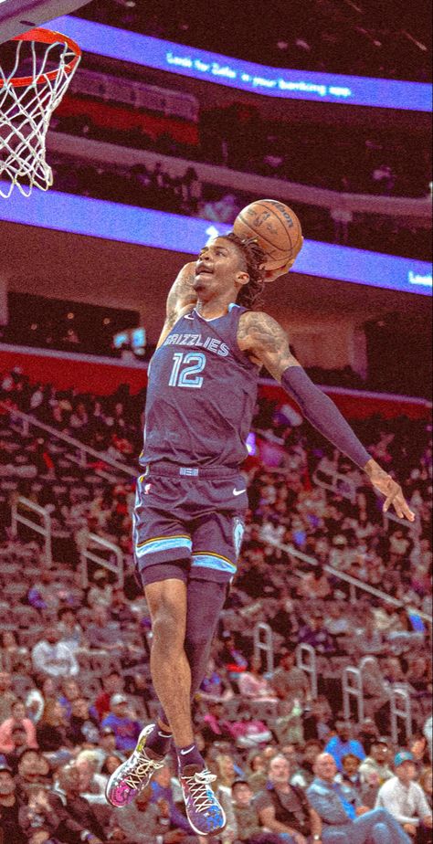 Ja Morant Poster Dunk, Jamorant Dunk, Ja Morant Dunking, Ja Wallpaper, Ja Morant Aesthetic, Ja Morant Wallpaper Iphone, Ja Morant Dunk Wallpaper, Ja Morant Wallpaper, Nba 2k23