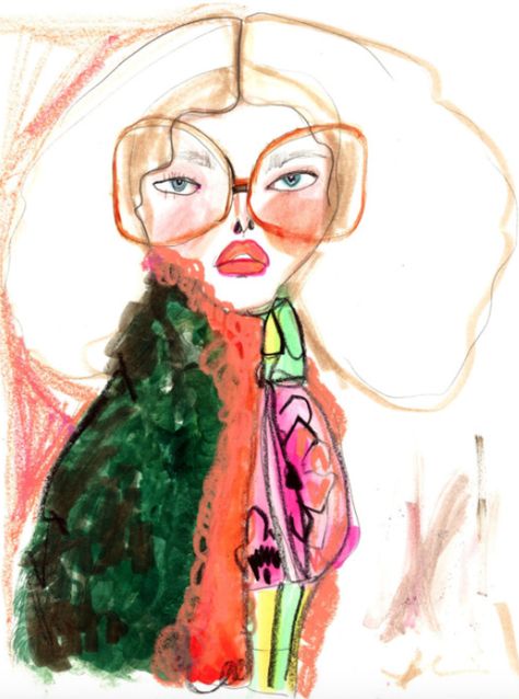 Distorted Painting, Blair Breitenstein, Fashion Illustration Face, Nick Knight, Fashion Drawings, Fashion Illustration Vintage, Drawing Style, Fashion Art Illustration, Fashion Illustrator