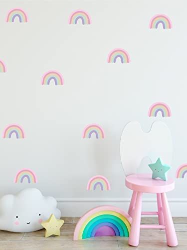 24 Pastel Colour Rainbows Wall Stickers Children's Wall Decals For Nursery Kids Bedroom Removable Wall Art : Amazon.co.uk: DIY & Tools Pastel Rainbow Wall, Childrens Wall Decals, Girls Wall Stickers, Rainbow Bedroom, Removable Wall Art, Polka Dot Wall Decals, Pastel Room Decor, Diy Wall Decals, Pastel Wall Art