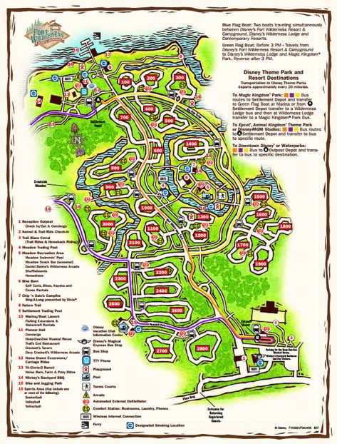 Disney World maps - download for the parks, resorts, parties + more Disney Springs Map, Disney Fort Wilderness, Disney Fort Wilderness Campground, Fort Wilderness Campground, Fort Wilderness Cabins, Disney Fort Wilderness Resort, Disney Map, Disney World Map, Disney World Transportation