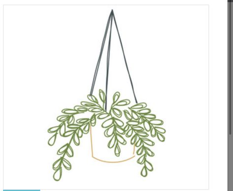 Plant Drawings Simple Green, Hanging Plant Drawing Simple, Hanging Plant Doodles, Hanging Plant Doodles Simple, Houseplant Drawing Simple, Bujo Plant Doodles, Pot Gantung, Plant Doodle, Whimsical Art Journal