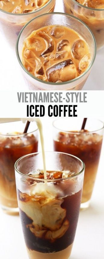 Sweetened Condensed Milk is the key to this Vietnamese-style Iced Coffee. It is rich, sweet, and a cooling refresher on hot summer afternoons. Vietnamese Iced Coffee Recipe, Vietnamese Style, Vietnamese Iced Coffee, Vietnamese Coffee, Vegan Drinks, Coffee Drink Recipes, Ice Coffee Recipe, Brew Coffee, Vietnamese Recipes